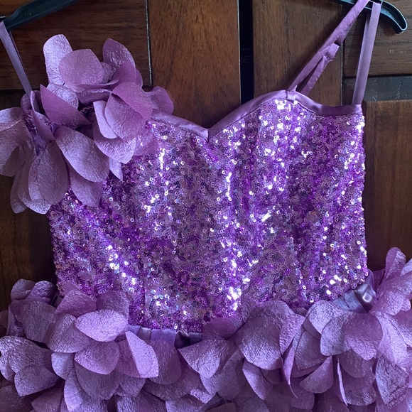 Purple Petal Dress - Picture 2 of 4